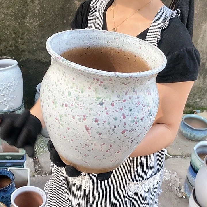 紫砂花盆正品口22高23
