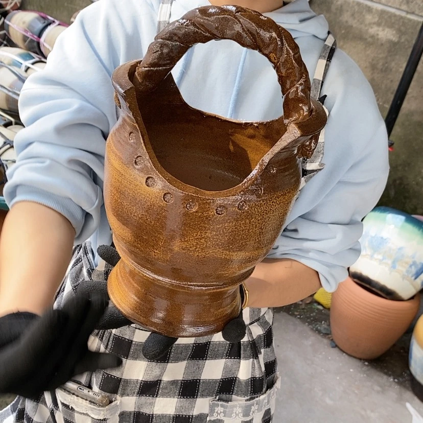 【闪购商品】紫砂花盆瑕疵口17高23瑕疵