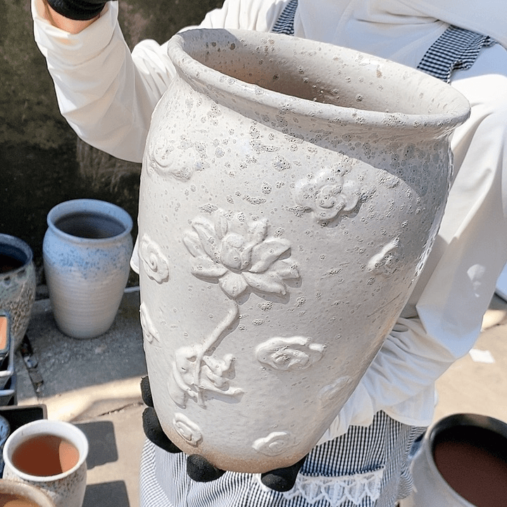 紫砂花盆正品口20高30