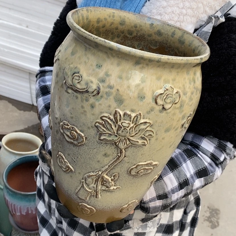 【闪购商品】紫砂花盆瑕疵口20高30瑕疵