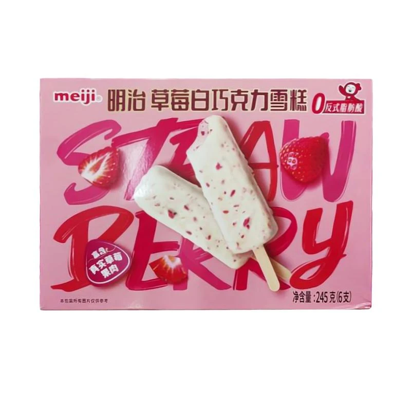 明治草莓白巧克力雪糕彩盒装6支共245g