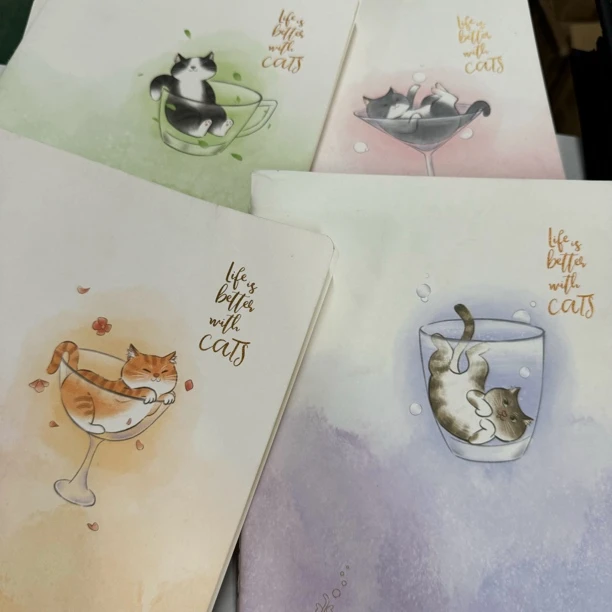 【悦木】猫猫图案B5横线笔记本