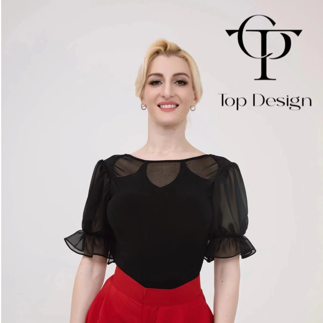 TOP Design ~云朵泡芙~气质优雅摩登舞上衣