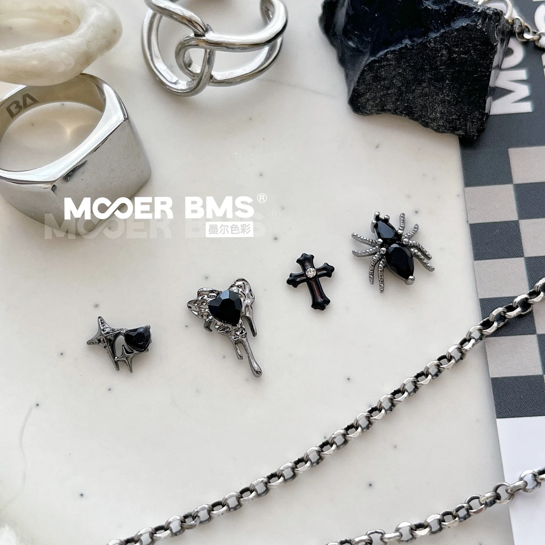 MORE ART 冷淡风甜酷暗黑系 美甲饰品素材配饰设计