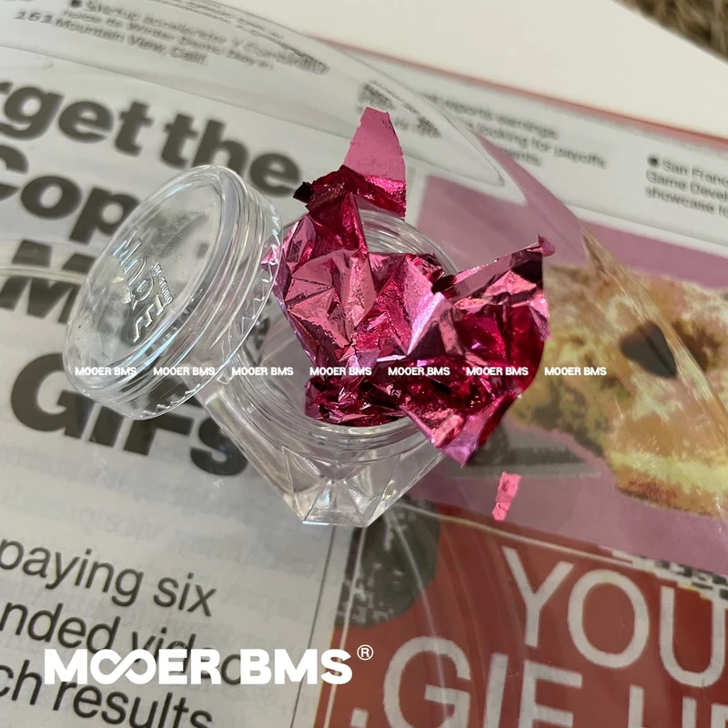 MORE ART 甜粉草莓甜酷风超薄美甲金箔饰品材料素材配饰美甲材料