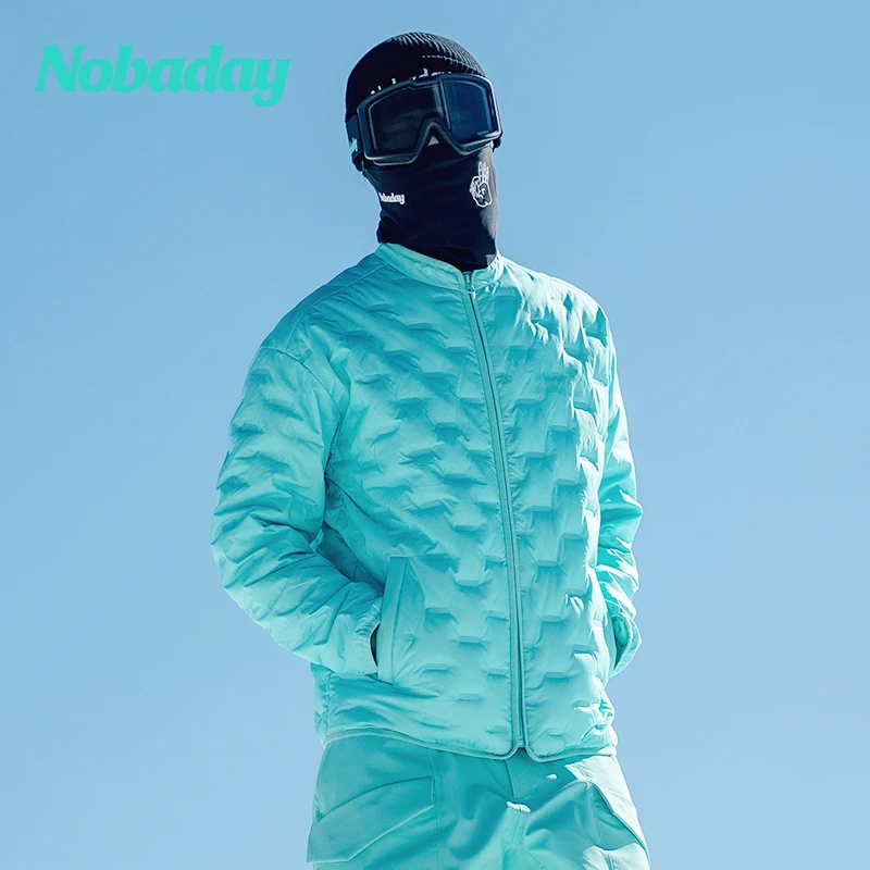 NOBADAY滑雪保暖中间层羽绒服羽绒内胆情侣开衫羽绒服M10009