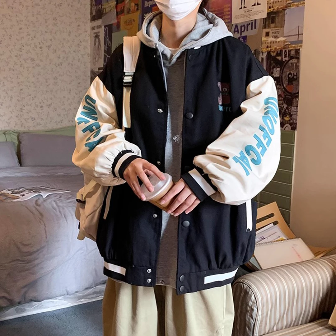 棒球服男春秋潮牌ins秋季潮流衣服男生美式oversize痞帅夹克外套