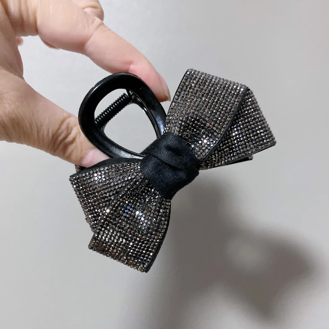 深色重工8公分抓夹马尾夹半披发盘发夹22000