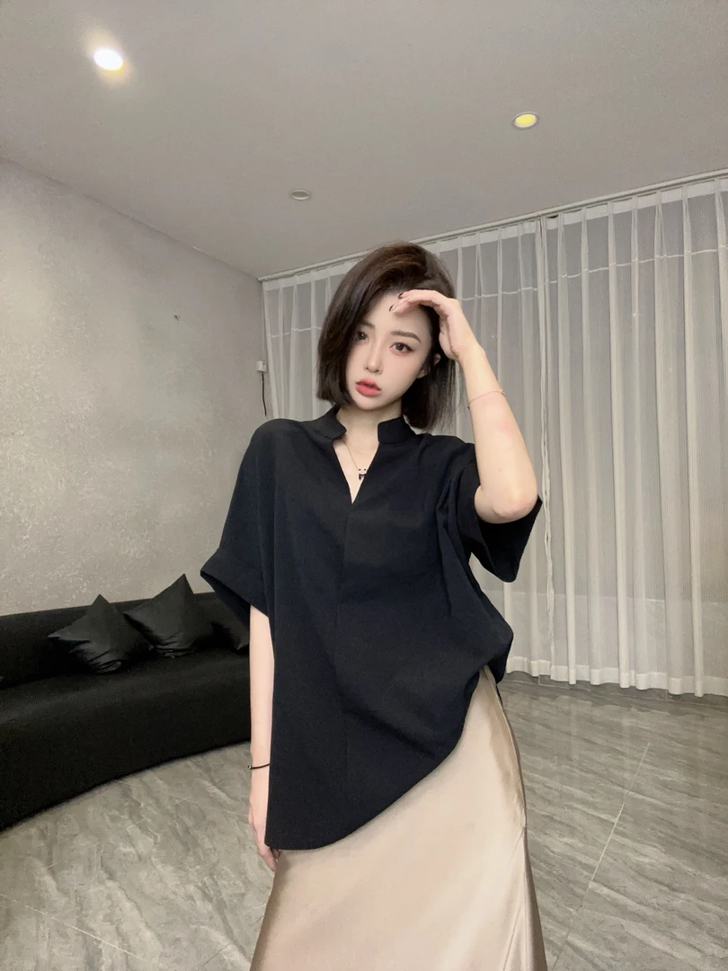 【Y&YI JIN】黑色美学衬衫