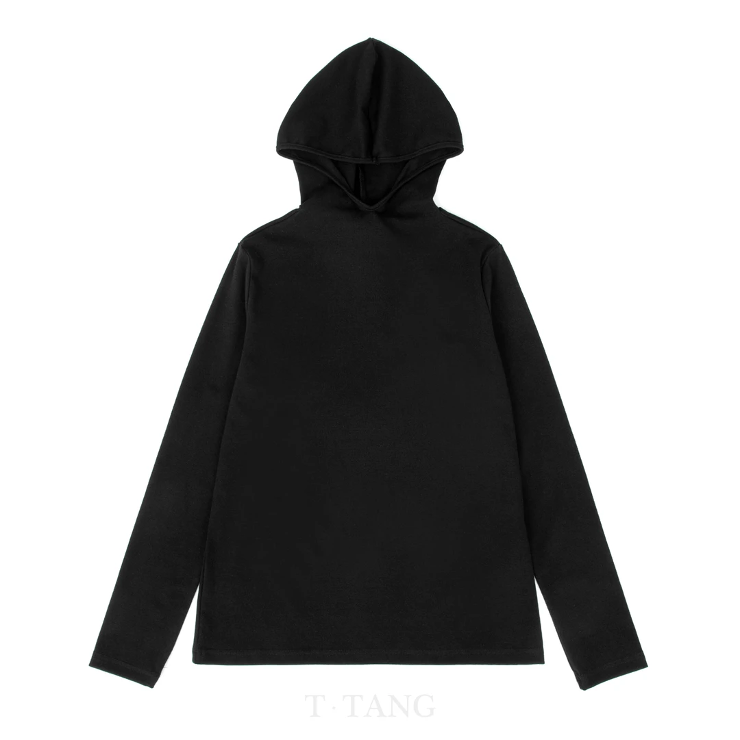 秋季简约时尚休闲纯色连帽修身显瘦韩版长袖女士薄卫衣【3040】FF