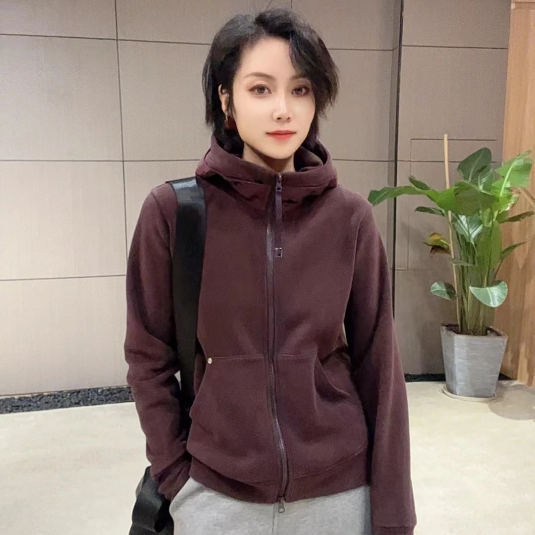 冬季480g双面奥粒绒时尚百搭舒适保暖纯色女款连帽外套【6809】FF