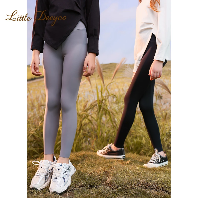 女童鲨鱼裤一体绒儿童2022新款裤子打底裤春秋款大童瑜伽裤冬装厚