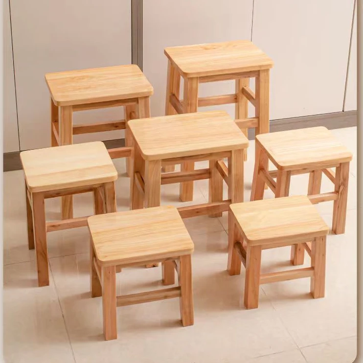 实木方凳子椅子幼儿园茶几家用木头矮凳结实小凳餐凳客厅书架学校