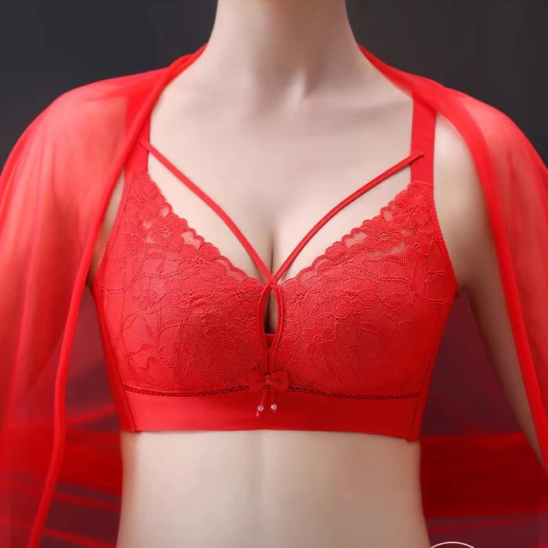 秋季新款女性内衣聚拢性感防下垂2023U型美背后扣式