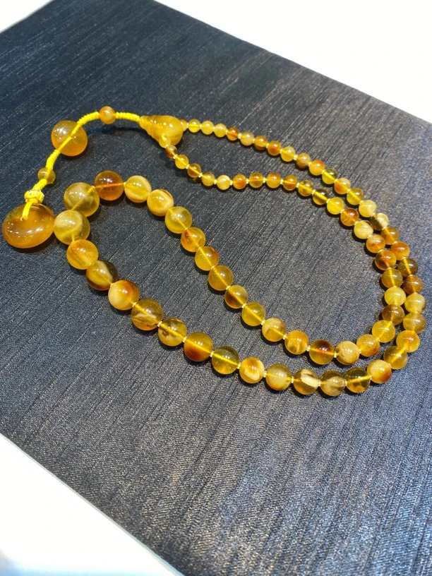 纯天然的血蜜溶洞塔珠，同料切割打磨，重30克