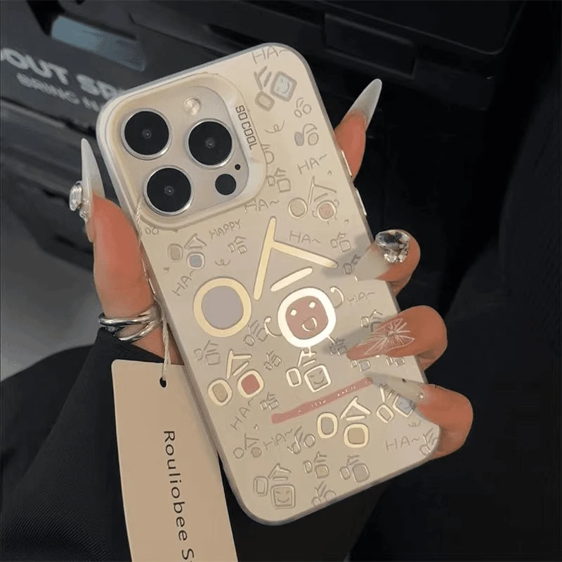 哈哈文字适用苹果16手机壳iPhone15/12/14Promax防摔壳11简约保护