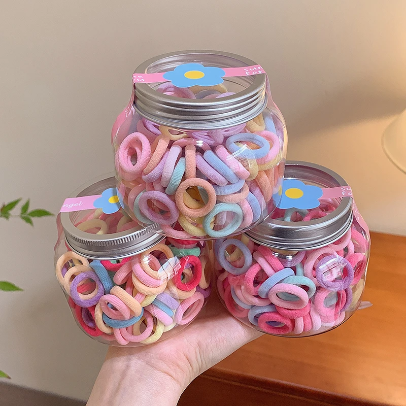 儿童不伤发发圈皮筋扎头绳高弹力头绳橡皮筋宝宝灌装小皮筋发绳