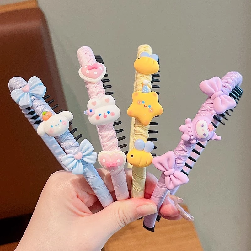 儿童碎发发箍不伤发小女孩碎发整理宝宝卡通头箍发捆库洛米头饰