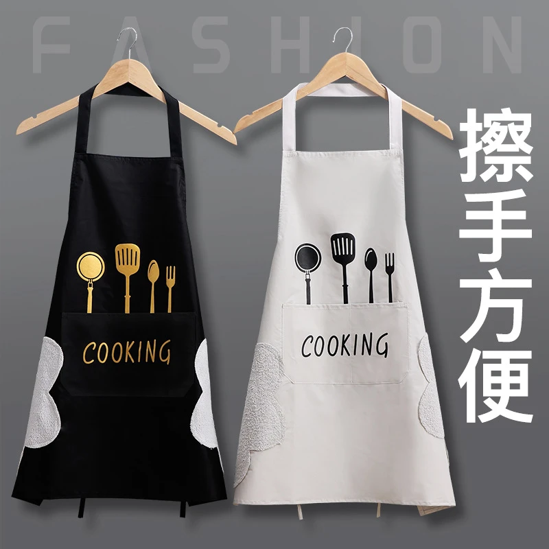 围裙家用厨房防水防油2021新款冬餐饮专用男女工作服做饭围腰