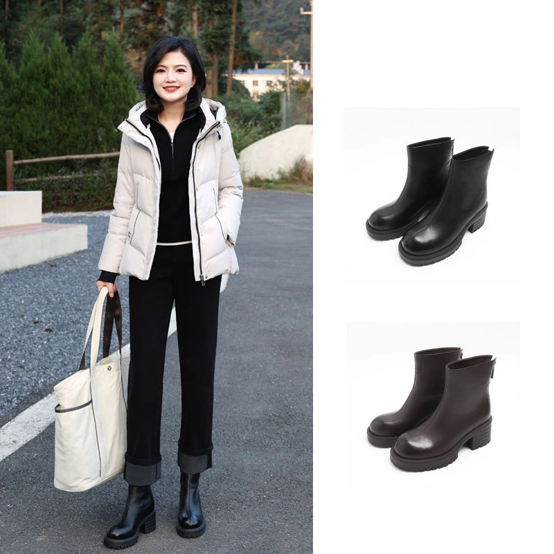 【阿楠anan】马丁靴后拉链时尚百搭744007