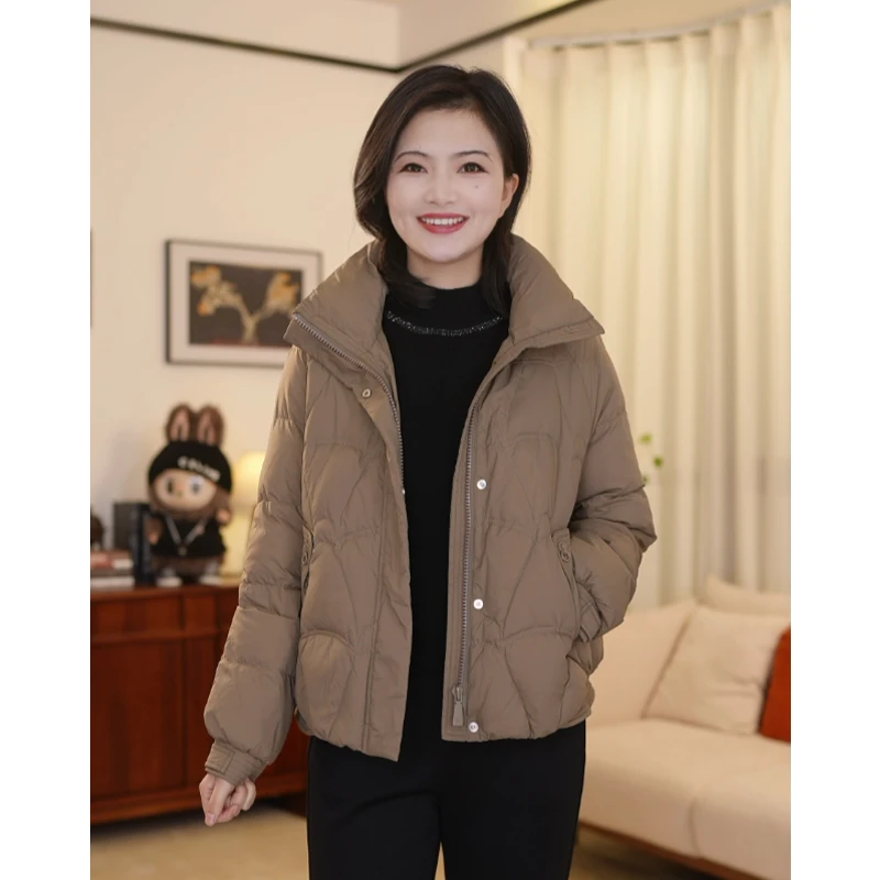 枫竺阿楠anan 90白鸭绒立领时尚休闲保暖百搭羽绒服女士冬季外套