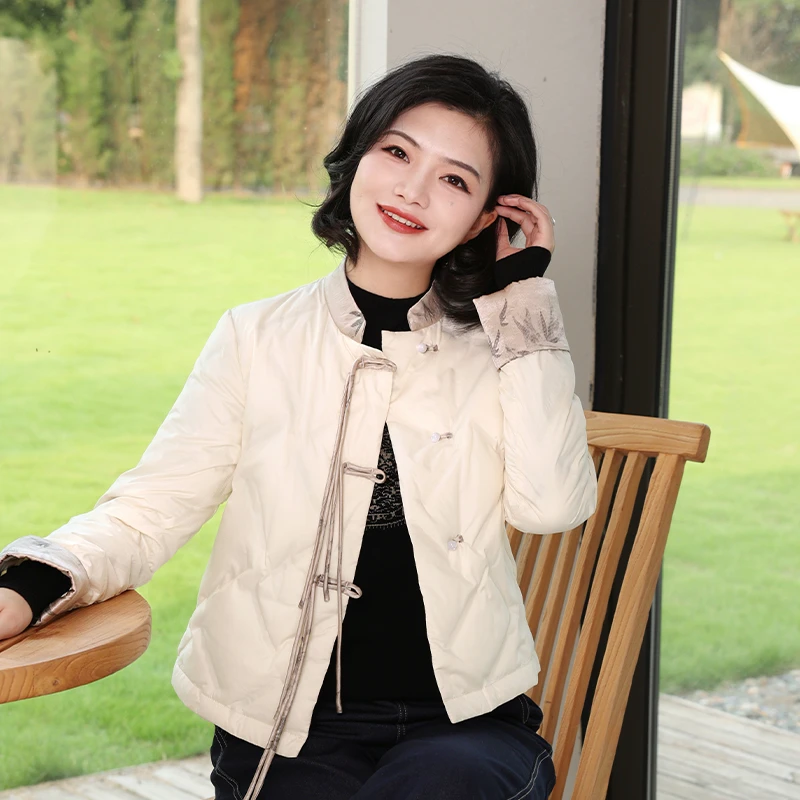 枫竺阿楠anan韶光年华95白鹅绒新中式冬装流苏盘扣中国风羽绒服女