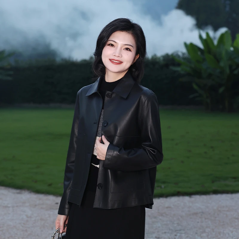 枫竺高端女装阿楠anan 老钱格调 皮衣 CQP60309A CQP60409A