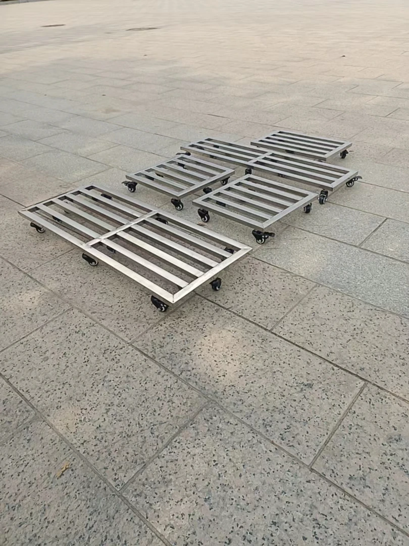不锈钢移动托盘花盆支架托架万向底座万向轮不锈钢底盘带轮子花架