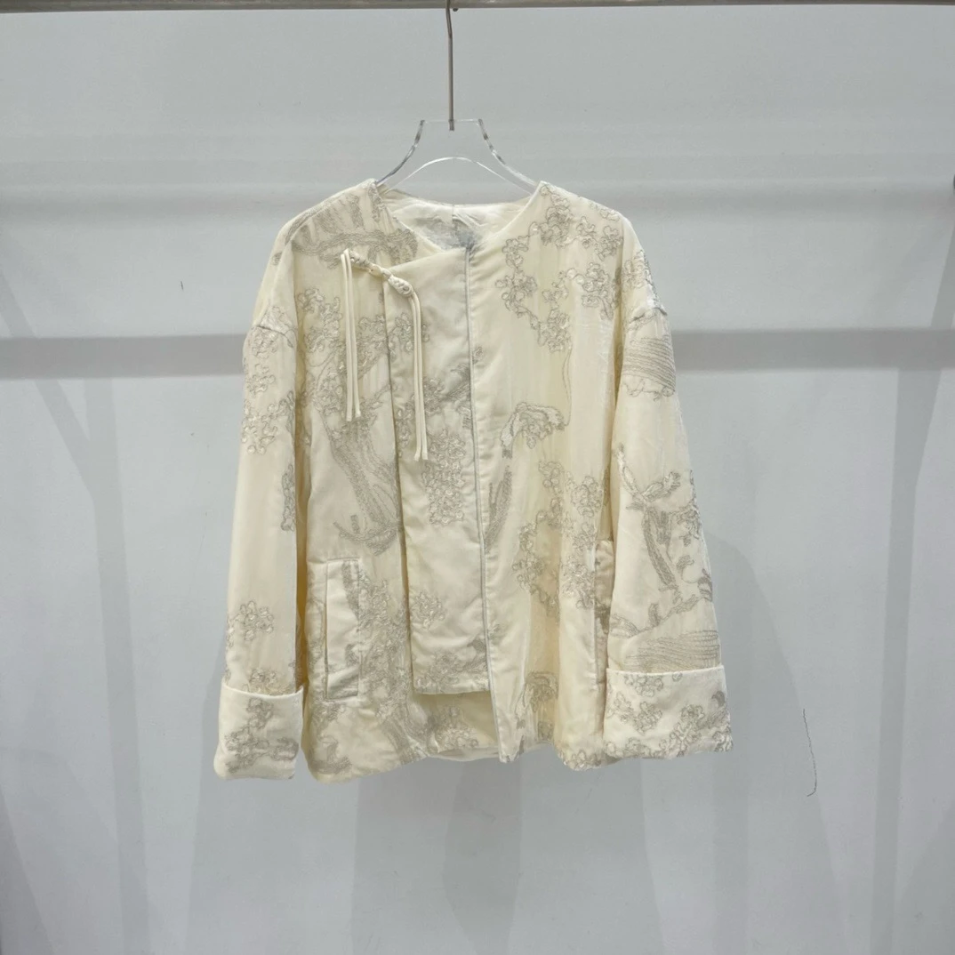 艾家24冬新款上衣新中式国风棉衣外套女0701