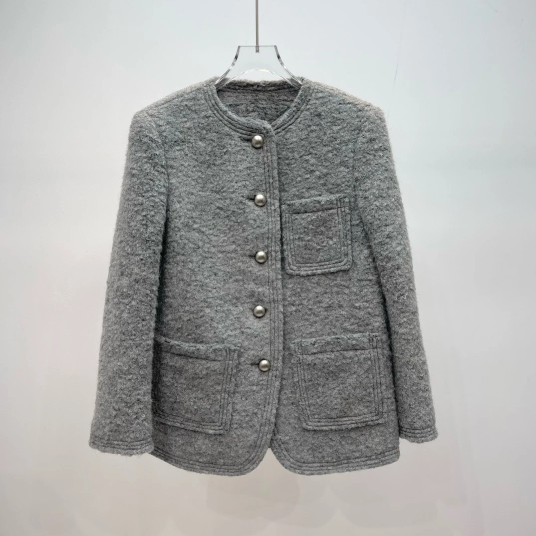 艾家24年冬装新款圈圈大衣1018