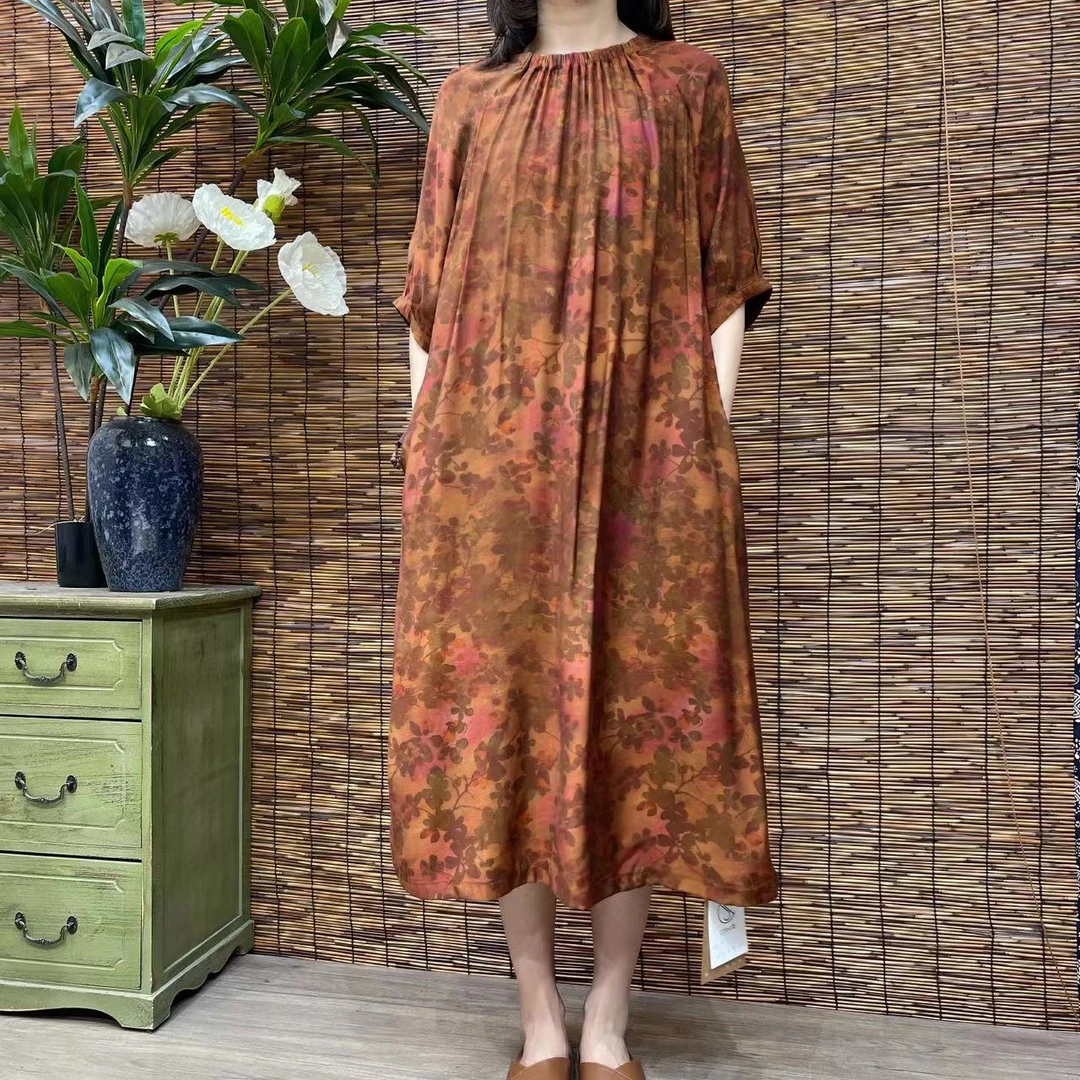 1472新款春夏洋气显瘦减龄遮肉连衣裙碎花裙QZ