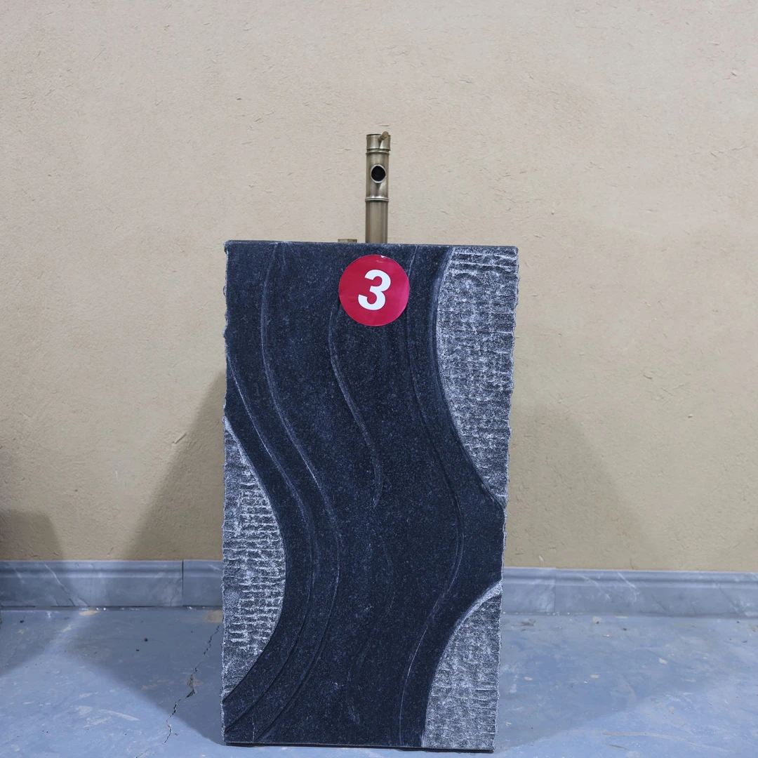 天然大理石材洗手台盆一体式户外落地脸盆石头庭院水池花园立柱盆