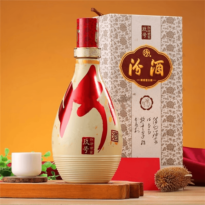 汾杏山西杏花村汾酒 清香型白酒 红汾世家玖号53%Vol500ml瓶