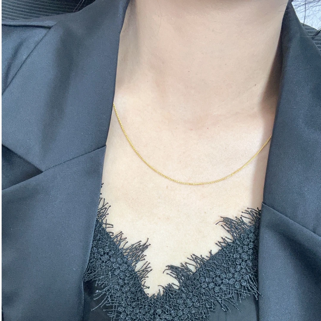 足金999肖邦素链新年礼物 元旦礼物 圣诞节礼物（多退少补）W