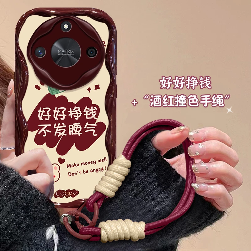 好好挣钱适用荣耀x50手机壳ALI-AN00时尚硅胶ins风文字网红女个性