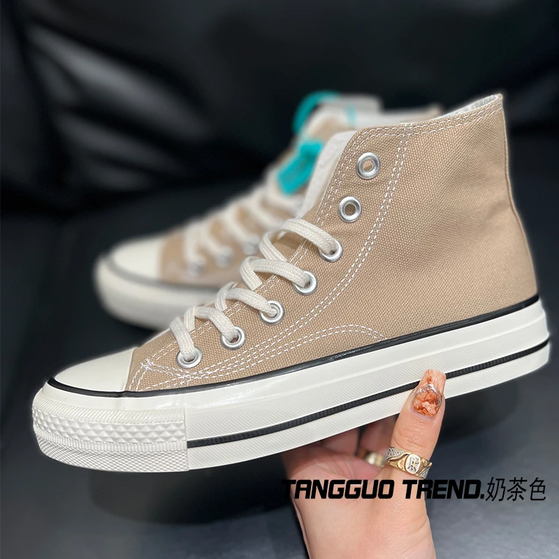 帆布鞋高帮『复古经典』休闲鞋潮鞋时尚百搭女鞋