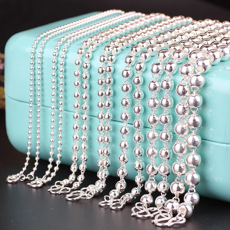 足银珠珠项链（45/70）厘米