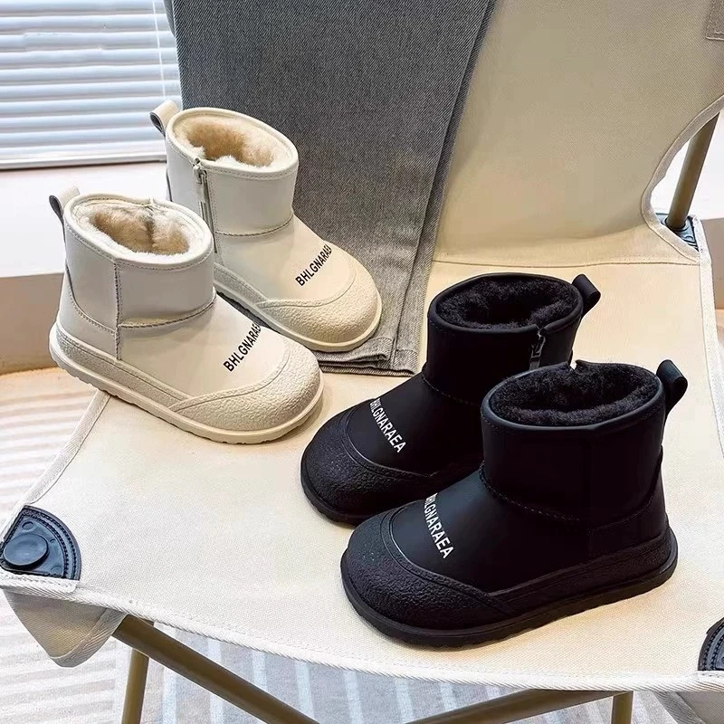 女童雪地靴2024冬季新款儿童加绒加厚棉靴中大童时尚百搭保暖棉鞋