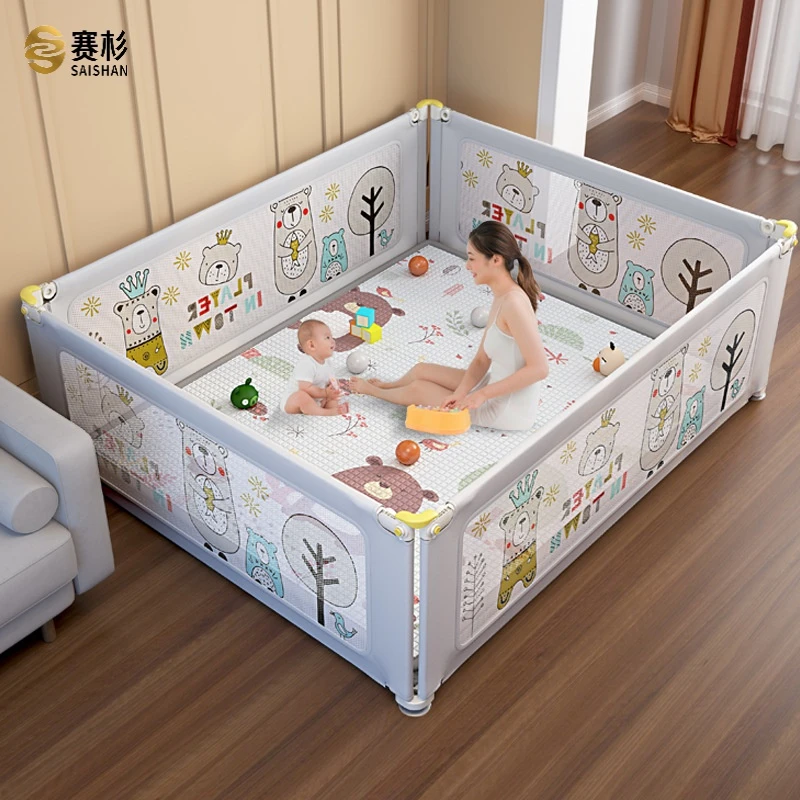 儿童男女宝宝爬行学步栅栏室内家用婴儿围栏小孩护栏游戏可爱透气