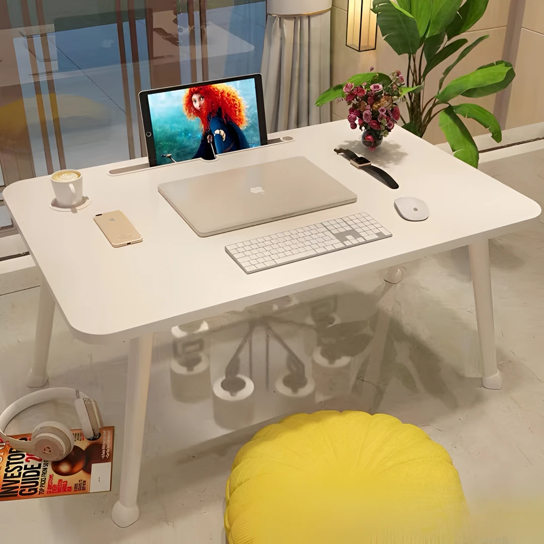 床上小桌子卧室加高折叠桌飘窗简约饭桌懒人书桌学生课桌风感波粒