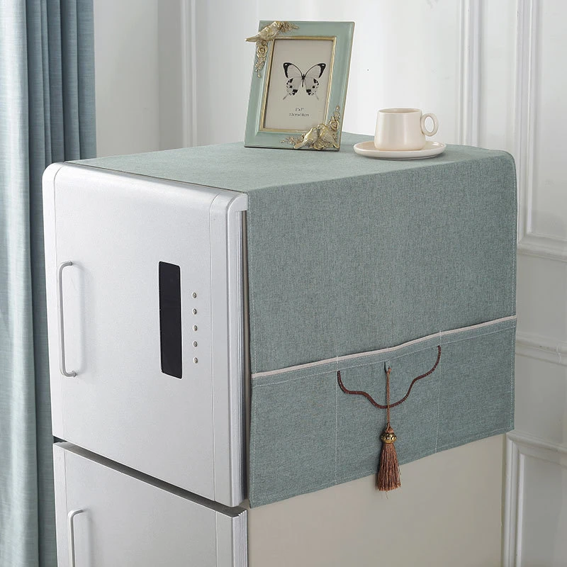 冰箱盖布防尘布淘宝天猫家居布艺洗衣机盖布双开门轻奢防水家用