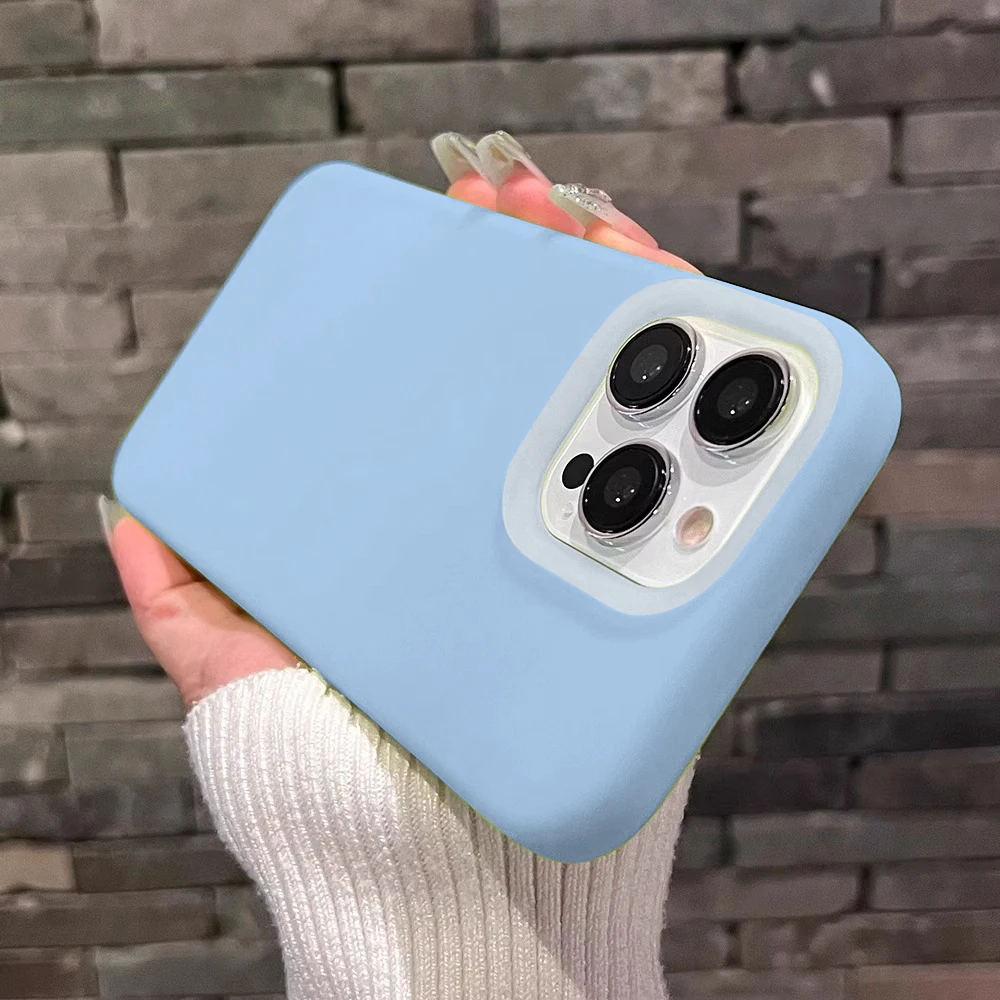 苹果15promax手机壳iPhone14液态硅胶13简约个性12果冻纯色13创意