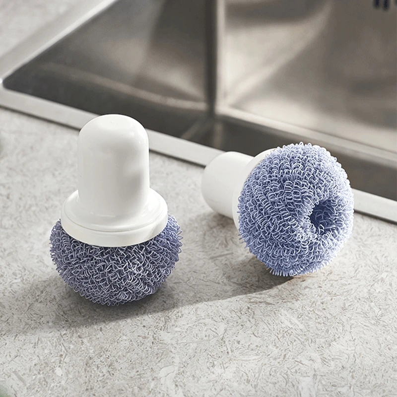 日本纳米球清洁球钢丝球不伤锅刷去污不掉丝厨房带手柄洗锅刷神器