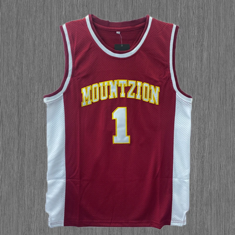 麦迪1号美式复古刺绣透气球衣夏季运动休闲无袖速干网眼印花背心