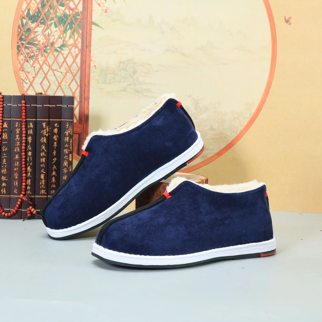 【羊毛保暖】男士老北京棉鞋保暖布鞋传统纯舒适橡胶布鞋手工千层底