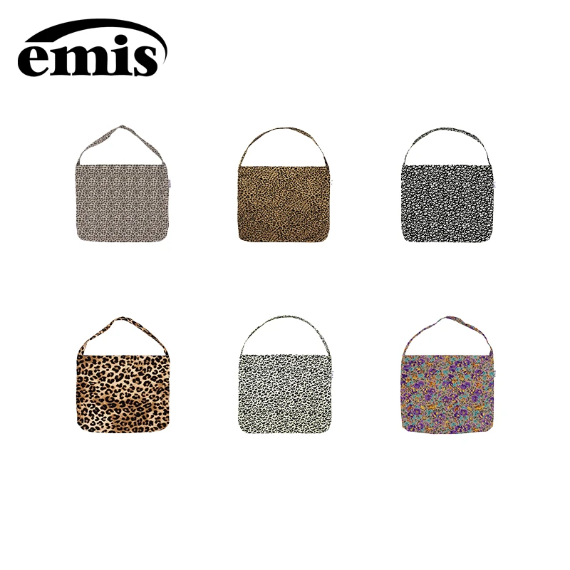 韩国emis豹纹帆布包赵露思韩素希明星同款秋冬大容量包包【笑笑】