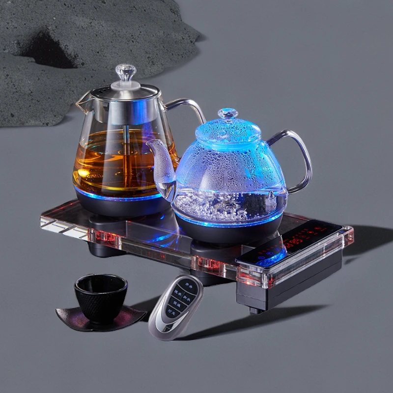 高档双全自动上水电热烧水壶泡茶专用茶台玻璃水晶嵌入式家用台式