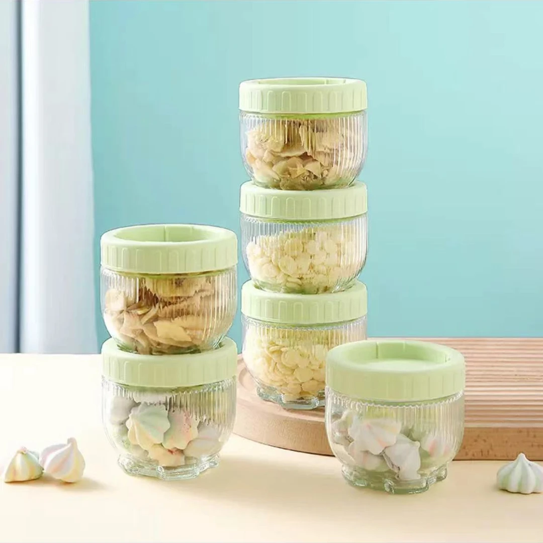 【拍一发六】猫爪玻璃密封罐杂粮大号五谷杂粮干果储藏罐简约储物罐