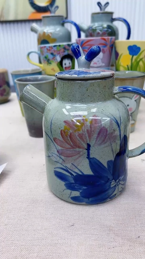 【闪购商品】杯凉水壶【绿叶紫荷】
