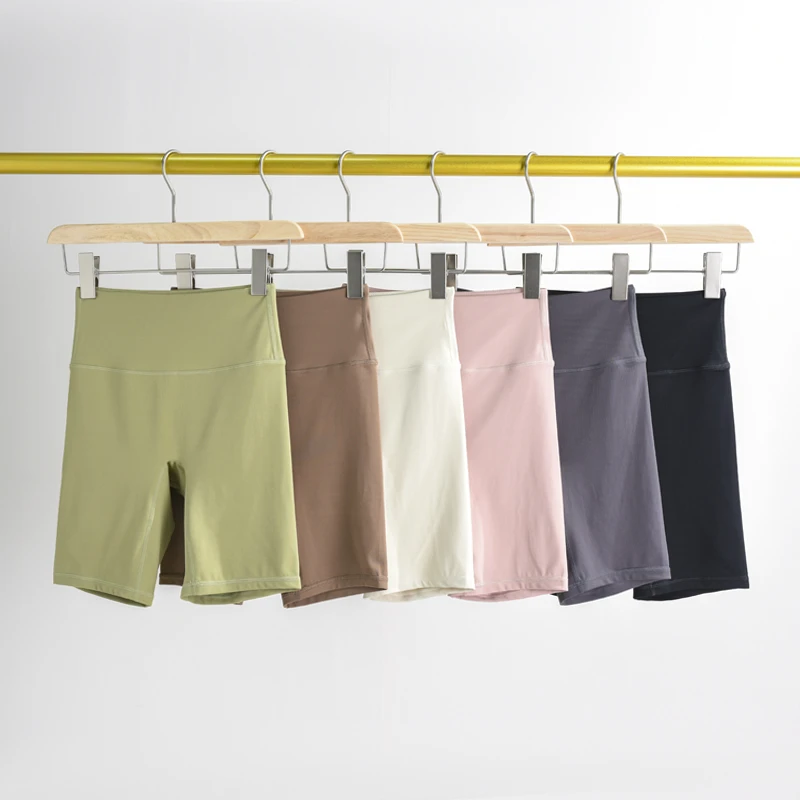 健身运动瑜伽短裤夏女高腰收腹提臀时尚薄款四分裤跑步骑行打底裤